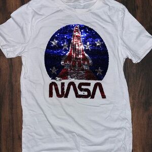 NASA White Graphic T-Shirt